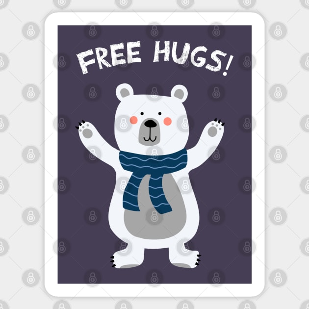 Polar Bear | Free Hugs! Sticker by ilustraLiza